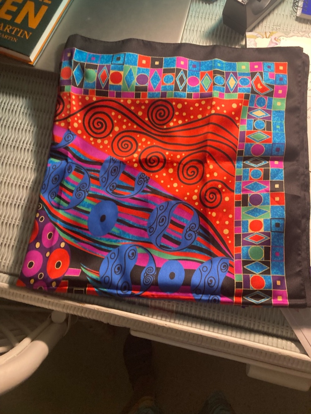 Vintage multicolored scarf made in Italy